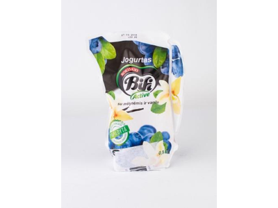 Jogurtas BIFI ACTIVE, 2 %, su mėlynėmis ir vanile, 0,9 kg