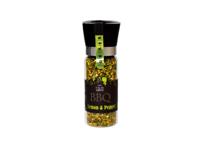 Druskos ir prieskonių mišinys I AM THE SPICE,  BBQ Lemon & Pepper, malūnėlyje, 160 g