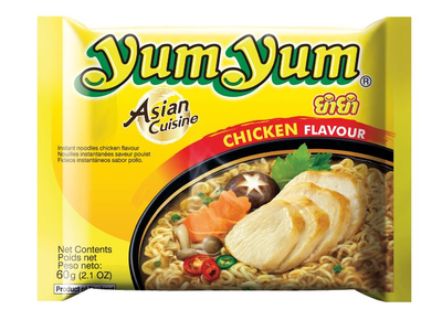 Greitai paruošiami makaronai YUM YUM, vištienos skonio, 60 g