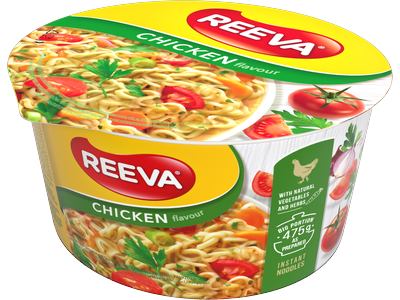 Greitai paruošiami makaronai REEVA, vištienos skonio, 75 g