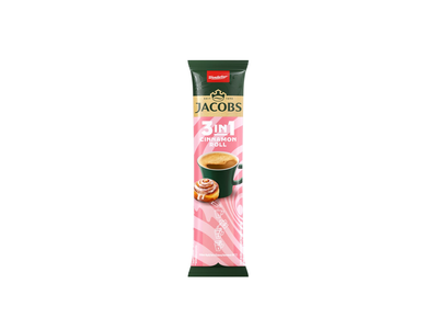 Tirpiosios kavos gėrimas JACOBS 3 IN 1 CINNAMON ROLL, 11.2 g
