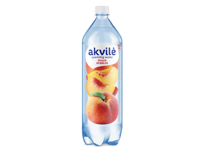 Stalo vanduo AKVILĖ, su persikų aromatu, lengvai gazuotas, 1,5l D