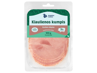 K. rūk. KLAIPĖDOS kiaul. kumpis, a. r., 100 g