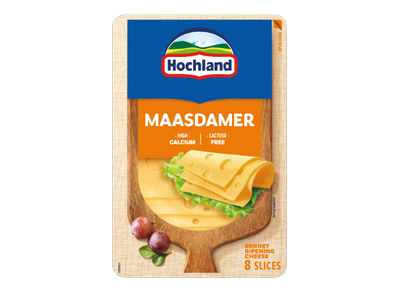 Sūris Maasdamer HOCHLAND, brandintas, riekelėmis, 45% RSM, 135 g