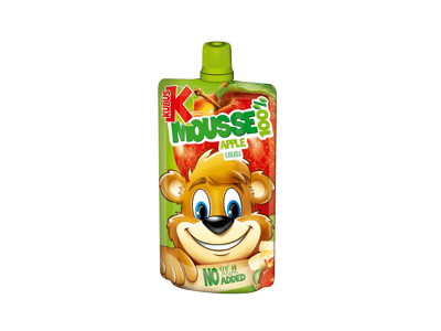 Obuolių ir bananų tyrelė KUBUŠ, 100 g.