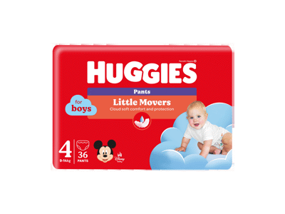 Sauskelnės-kelnaitės HUGGIES PANTS 4 LITTLE MOVERS , 9-14 kg, 36 vnt.