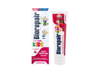Dantų pasta vaikams BRAŠKIŲ SKONIO BIOREPAIR, 50 ml., 0-6 m.
