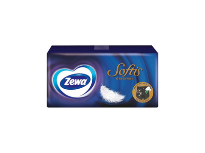 Vienkartinės nosinaitės ZEWA SOFTIS, 4 sl., 9 vnt.