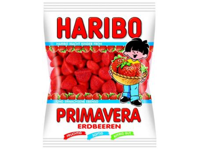 Guminukai HARIBO, Primavera, Erdbeeren, 100g