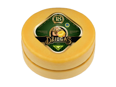 Kietasis sūris DŽIUGAS PIQUANT, brandinta 18 mėn., 40 % rieb. s. m., 1 kg
