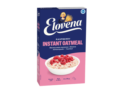 Avižinė košė ELOVENA su avietėmis, 210 g