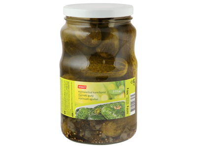 Marinuoti agurkai RIMI, 1650 g / 900 g