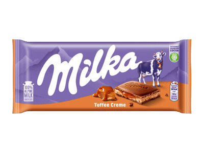 Pieninis šokoladas MILKA TOFFEE CREAM, 100 g