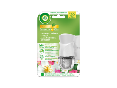 Elektrinis oro gaiviklis AIRWICK, jazminų žiedų ir frezijų kvapo, 19 ml