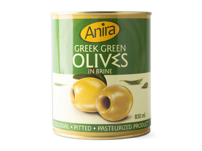 Graikiškos žaliosios alyvuogės be kauliukų ANIRA, 850ml