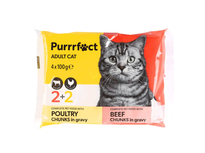 Kač. ėdal. su paukšt. jaut. PURRRFECT, 4x100g