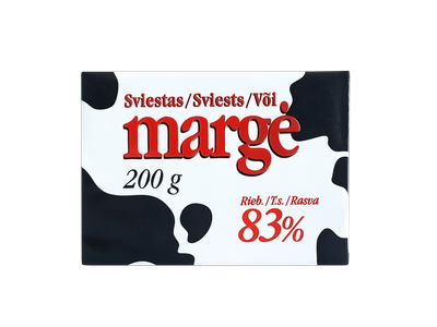 Sviestas MARGĖ, 83%, 200g