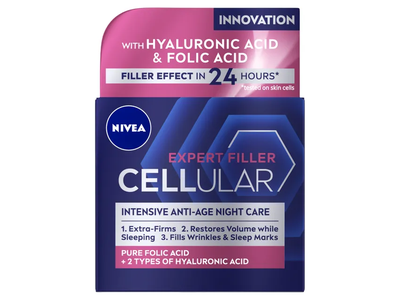 Naktinis kremas nuo senėjimo NIVEA Cellular, 109 g