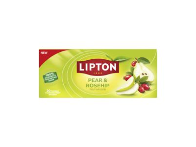 NAUJA! Vaisinė kriaušių ir erškėtuogių arbata LIPTON, 36 g