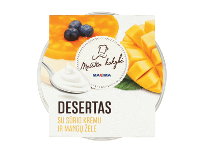 Desertas su sūrio kremu ir mangų žele, 160 g