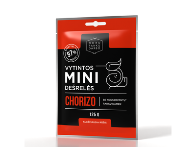 Vytintos kiaulienos mini dešrelės Chorizo, DORA, 125 g