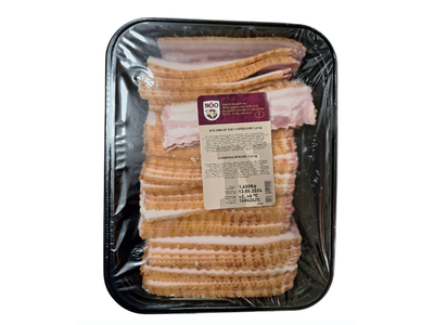 Karštai rūkyta ŪKININKO šoninė , pjaustyta1,6 kg