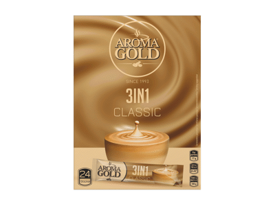 Kavos gėrimas AROMA GOLD CLASSIC 3IN1, 408 g
