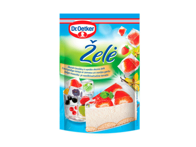 Skaidri želė DR. OETKER, braškių ir vanilės skonio, 72 g