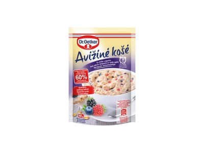 Greitai paruošiama avižinė košė DR. OETKER su miško uogomis, 60 g