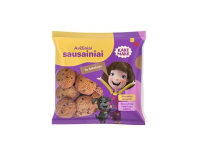 Avižiniai sausainiai su šokoladu KAKĖ MAKĖ, 180 g
