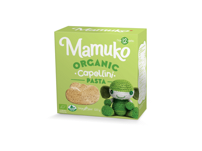 Ekologiški makaronai MAMUKO ORGANIC CAPELLINI, nuo 12 mėn., 320 g
