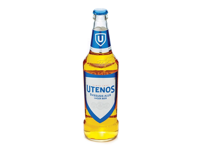 Šviesusis alus UTENOS LAGER BEER (5%), 500 ml