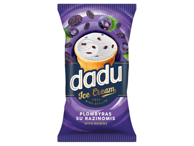 Vanilės sk. plombyras su raz. DADU, 120ml/70g