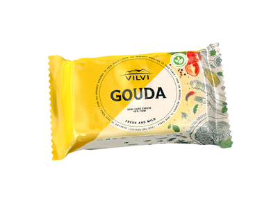 Puskietis sūris VILVI Gouda, 48%, RSM, 0,24 kg