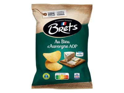 Bulvių traškučiai BRETS, PDO pelėsinio sūrio skonio, 125g