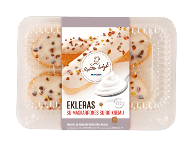 Ekleras su maskarponės sūrio kremu, 100 g