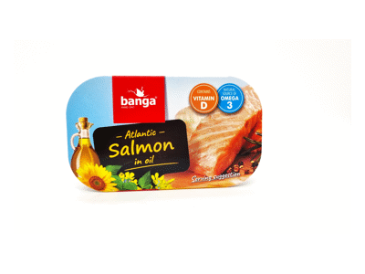 Lašiša BANGA, aliejuje, 120 g