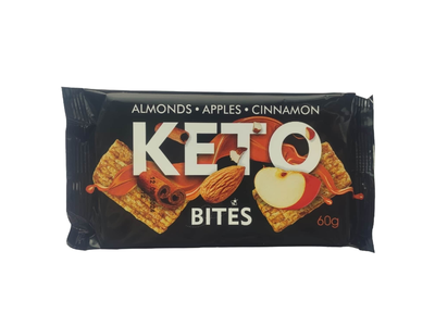 Migdolų batonėlis su obuol. KETO BITES, 60 g