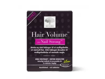 NEW NORDIC maisto papildas HAIR VOLUME PLUS NAIL STRONG, 60 tab.