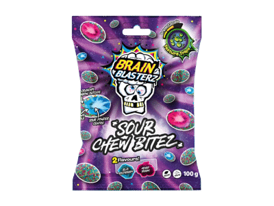 Guminukai BRAIN BLASTERZ SOUR CHEW BITEZ, 100 g