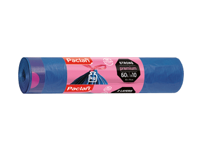 Užrišami šiukšlių maišai PREMIUM, 60 l, 10 vnt., 1 vnt.