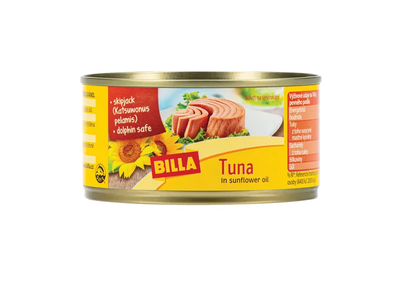 Tunas saulėgrąžų aliejuje BILLA, 185 g