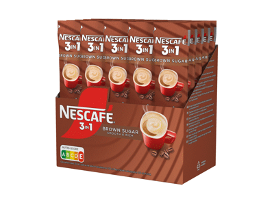 Tirpiosios kavos gėrimas NESCAFÉ 3 IN 1 su ruduoju cukrumi, 462 g