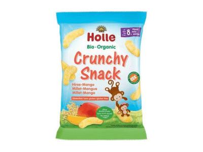 Ekologiški sorų traškučiai su mangais HOLLE, nuo 8 mėn., 25 g
