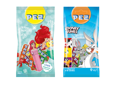 Saldainiai PEZ, įvairių skonių, su papildymu, 85 g