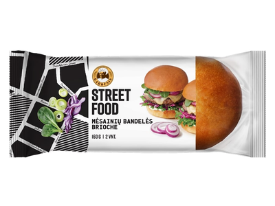 Burgerinės bandelės STREET FOOD, 2 x 80g