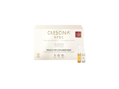 Plaukų slinkimui ir atauginimui vyrams CRESCINA TRANSDERMIC 500, (20+20) 40vnt.