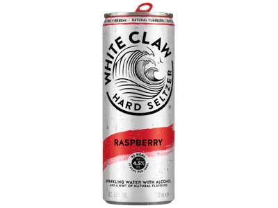 Alkoholinis kokteilis WHITE CLAW Seltzer, aviečių skonio 4.5% vol 330ml skardinė