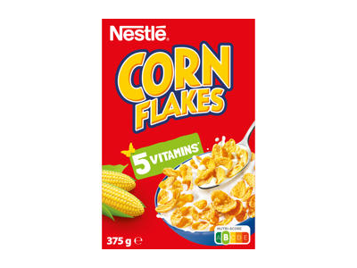 Sausi pusryčiai NESTLE CORN FLAKES be glitimo, 375 g