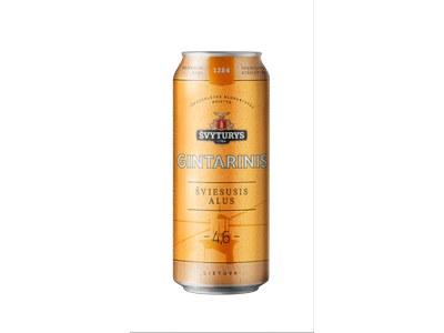 Alus ŠVYTURYS Gintarinis 4,6%, 0,568l, skardinė D